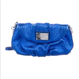 Metallic Blue Marc Jacobs Crossbody Purse